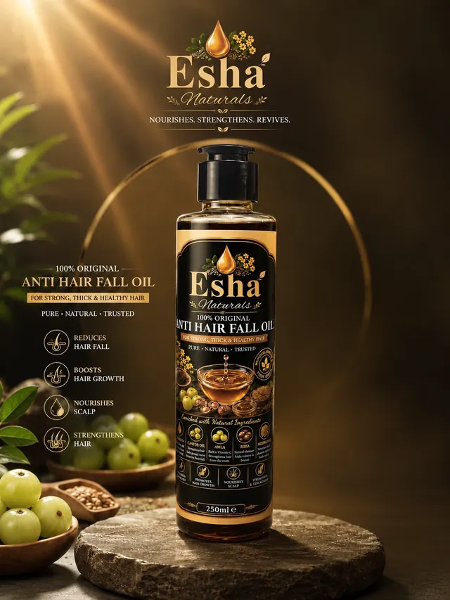 Esha Naturals Anti Hair Fall Oil poster